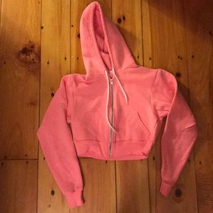 2 American apparel cropped zip ups